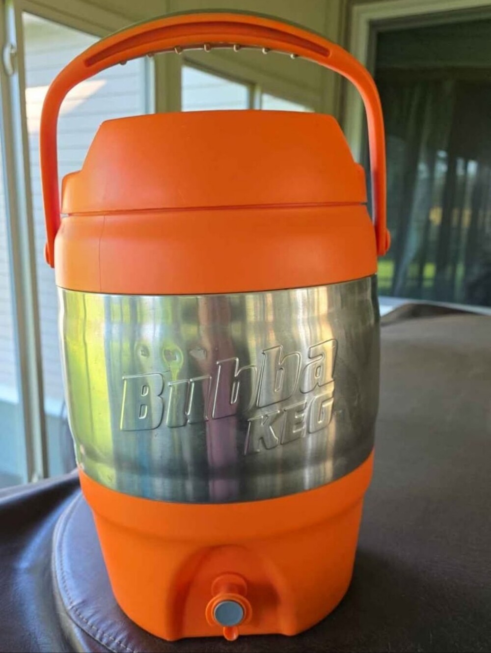 Orange Beverage Cooler - Portable Party Dispenser